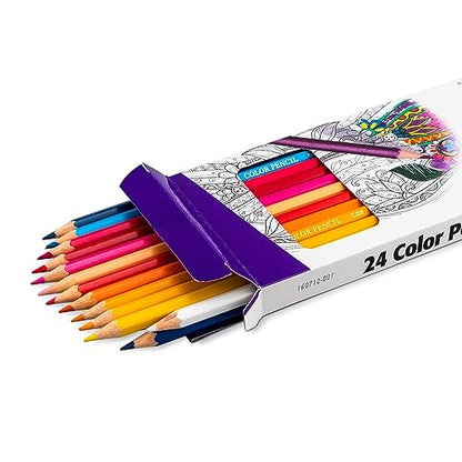 Pentel Arts Colored Pencils, Assorted Colors, Set of 24