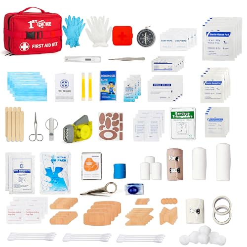 Vital House 326 Piece First Aid Kit - Professional Waterproof Trauma Medical Kit for Emergency, Ideal for Home, Office, Car, Travel, Outdoor, Vital House