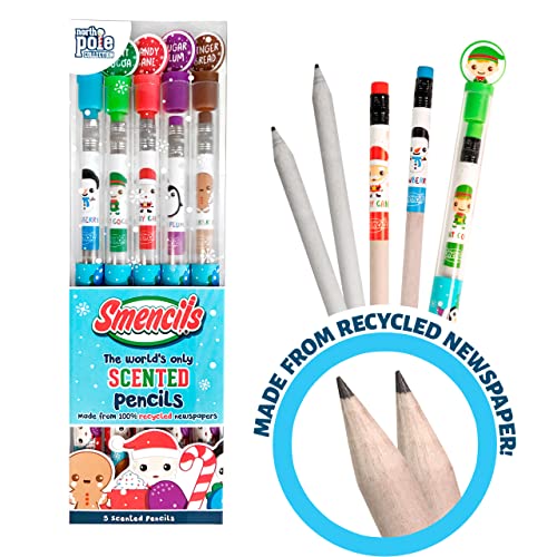 Scentco Holiday Smencils Cylinder - HB #2 Scented Pencils, 50 Count, Gifts for Kids, Party Favors - WoodArtSupply