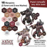 The Army Painter Skin Tones Paint Set, 16 Acrylic Paints, 4 empty bottles and 16 Mixing Balls for Advanced Techniques in Wargames Miniature Model The Army Painter