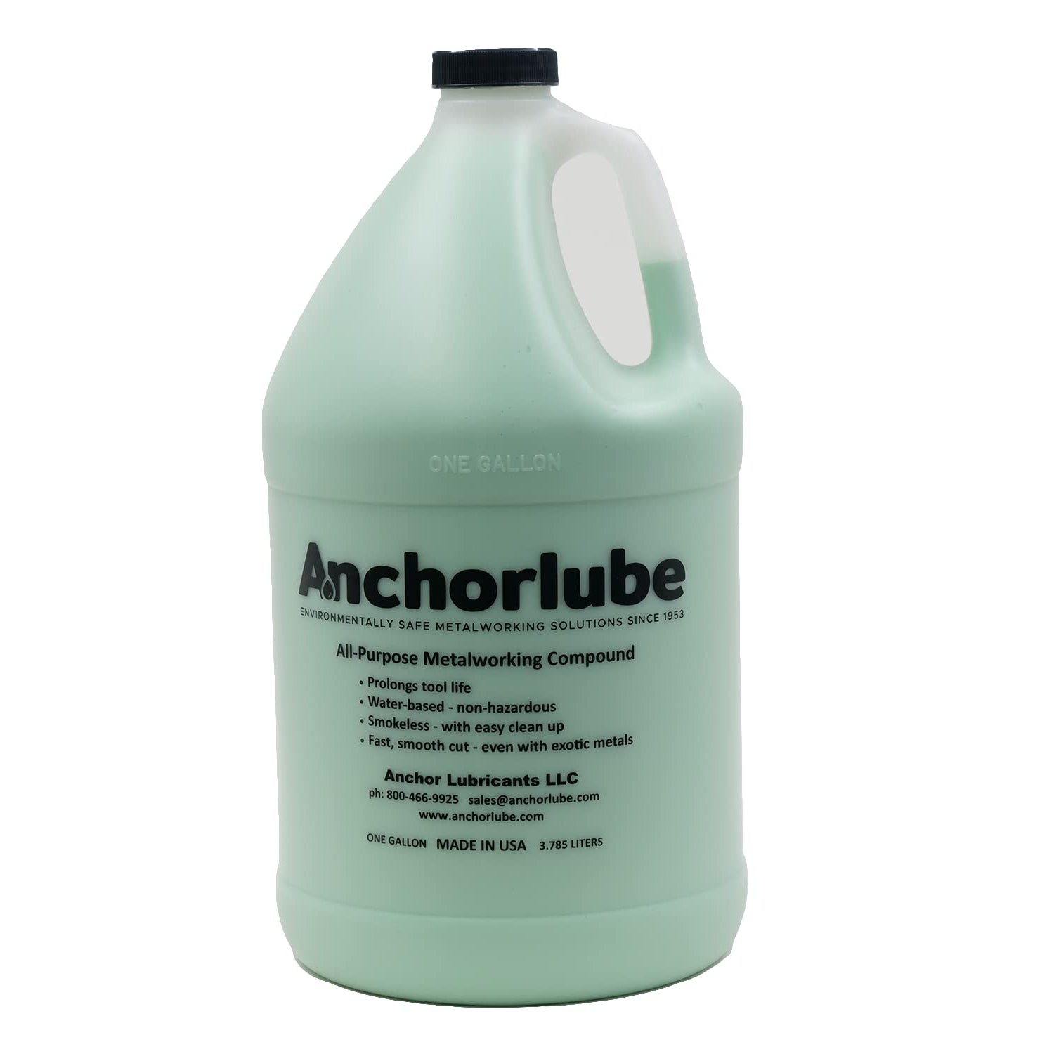 Anchorlube All-Purpose Metalworking Compound 1 Gallon - Water-Based Cutting Fluid for Drilling, Tapping, Sawing - Great on Stainless Steel | No Oil Anchorlube