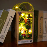 Roroom DIY Book Nook Kit, DIY Dollhouse Booknook Bookshelf Insert Decor Alley,3D Wooden Puzzle with Book Nook Bookshelf Insert Wood Bookend Model Roroom