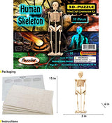 Puzzled 3D Puzzle Human Skeleton Wood Craft Construction Model Kit, Fun & Educational DIY Wooden Toy Assemble Model Unfinished Crafting Hobby Puzzle Puzzled