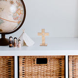 20 Pcs Cross Decor Wooden Crafts Cross Shaped Ornaments Tabletop Decor Cross Art Sign for Home Decor Gift SEWACC