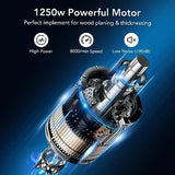 CuisinAid Power Benchtop Planer, 1250W Powerful Benchtop Planer, Adjustable Depth, Low Dust& Low Noise Worktable Thickness Planer for both Hard & CuisinAid