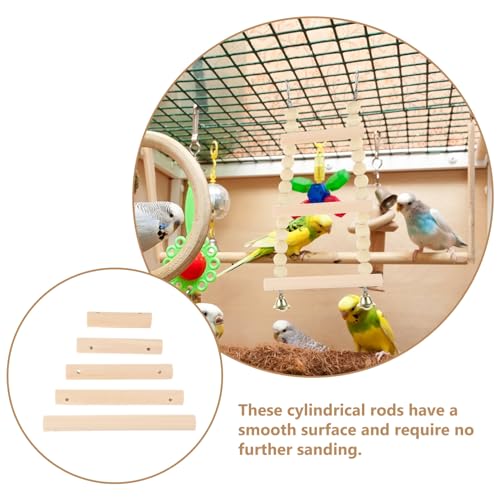 KALLORY Unfinished Wooden Rods, 25Pcs Wood Sticks Wooden Dowel Rods Unfinished Hardwood Sticks for Crafts and DIY Pet Cage Swing Cage KALLORY