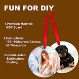 SAVITA 20pcs Sublimation Blank Pendants, 3.15inch in Diameter MDF Personalized Sublimation Pendant Round Blank Discs Halloween Christmas Ornaments SAVITA