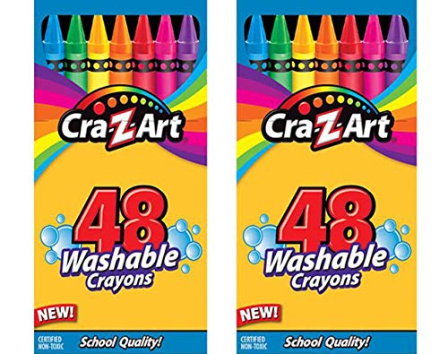 Cra-Z-Art, 48 Washable Crayons, Pack of 2 - WoodArtSupply