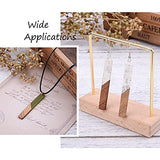Beadthoven 18pcs/9 Pairs Natural Wood Resin Rectangle Bar Charms Bohemian DIY Earrings Pendants Mixed Colors Vertical Bar Wooden Pieces Pendants for BB Beadthoven