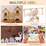 240 Pieces Balsa Wood Sticks Hardwood Square Wooden Craft Dowel Rods Unfinished Balsa Wood Sheets 12 Inch Thin Wooden Strips 1/4 Inch 1/8 Inch for Chunful