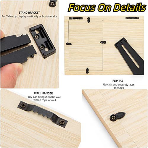 Lnzong Personalized Baby Picture Frame-Ideal Memorial Gift for Baby Friend Couple Family Dog Cat Pet Keepsake Photo Frame, Wood Picture Frame for All Lnzong