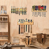 3 Pack Tool Organizers and Storage, Wooden Screwdriver Organizer Wall Mount, Pliers Rack Hammer Screwdriver Holder Tool Rack for Garage Shed Workshop stepstall