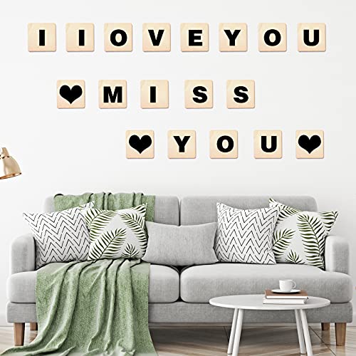 80 Pieces 3 x 3 Inches Unfinished Squares Blank Wooden Pieces Wooden Square Cutouts Wood Slices for Painting Writing Carving DIY Arts Craft Project Coopay