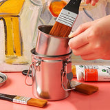 MYARTOOL Paint Brush Washer, Portable Leak-Proof Brush Cleaner with Lid and Filter Screen, 3-1/4" tall x 3" dia. MYARTOOL