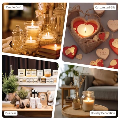 OFFNOVA Wax Melter for Candle Making, 6L Candle Wax Melting Pot with Heating Core Spout & Digital Display, Ideal for Business or Craft (Pink) OFFNOVA