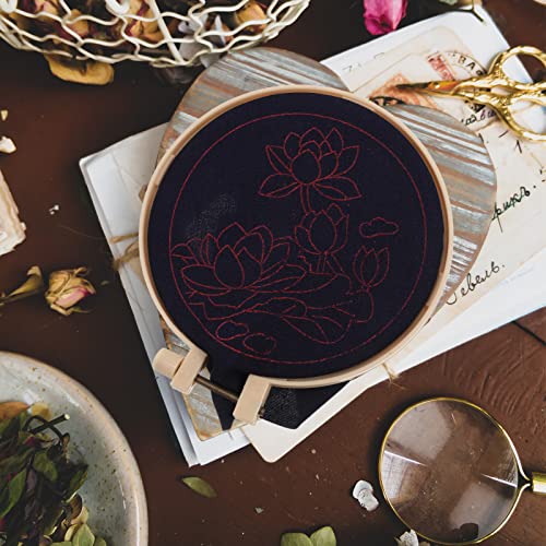 DECHOUS 1 Set Tea Cushion Diy Flower Cross Kits Unfinished Embroidery Coaster Punch Flower Embroidery Homemade Ornament Kits Table Coasters for DECHOUS