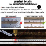 Multi-Angle Measuring Ruler,Multi Angle Tool,12-Sided Angle Measurement,Tile Holes Measure Ruler with 3-Holes Positioning Apertures,Upgrade Multi BAWAQAF