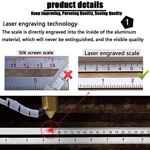 Multi-Angle Measuring Ruler,Multi Angle Tool,12-Sided Angle Measurement,Tile Holes Measure Ruler with 3-Holes Positioning Apertures,Upgrade Multi - WoodArtSupply