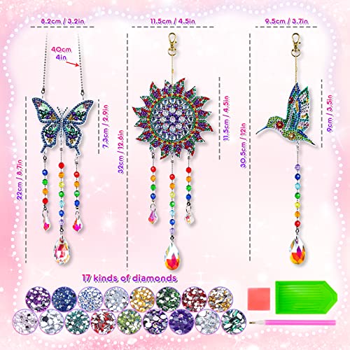  Crafts for Girls Boys Ages 4-8 8-12: DIY Wind Chimes Diamond  Painting for Kids 6-8, Diamond Arts and Crafts Gifts for 5 6 7 8 9 10 Year  Old Girls Boys