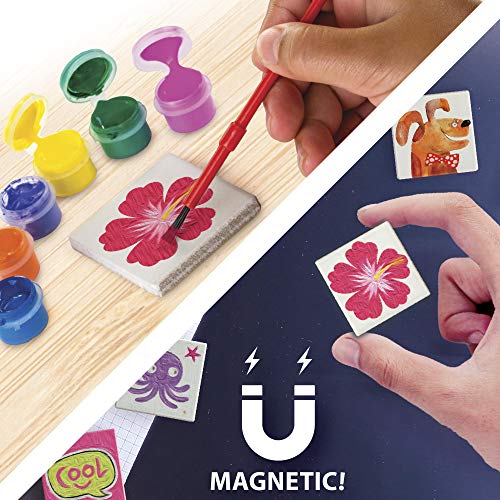 Creative Kids Magnetic Mini Tile Art - Make Your Own 10 Fridge Magnets - WoodArtSupply