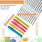Mdoker 95pcs Knitting Needles Kit&Crochet Hooks Set 36 Straight Bamboo Knitting Needle 12 Small Size Lace Crochet Hook 5 Ergonomic Crochet Needles Mdoker