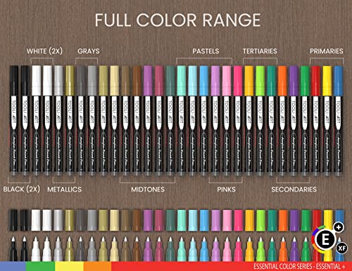 TOOLI-ART Acrylic Paint Pens Assorted Vibrant Markers for Rock Painting, Canvas, Glass, Mugs, Wood, Fabric, Metal, Ceramics. Non Toxic, Quick Dry, TOOLI-ART