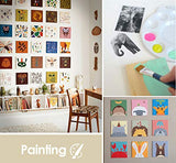 ilauke 5"x 5" Wooden Squares for Crafts, 50 Pcs Unfinished Wood Pieces Blank Balsa Wood Sheets for Crafts Wood Burning Painting Staining Wood ilauke