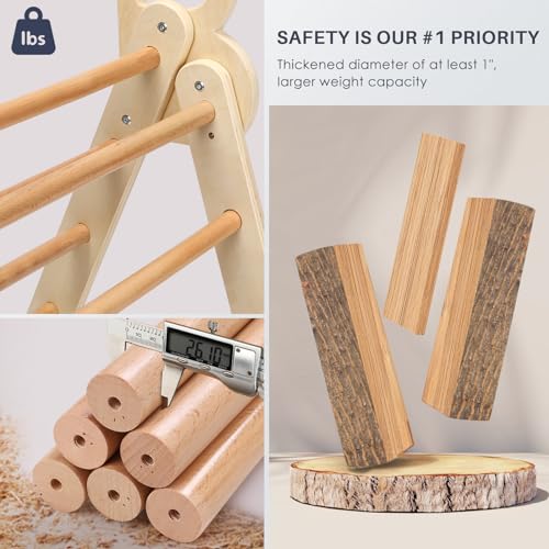 BlueWood Pikler Triangle Set for Baby Climbing Toy Indoor