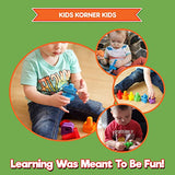 Jumbo Nuts and Bolts For Toddlers - Fine Motor Skills Rainbow Matching Game Montessori Toys For Toddlers & Toddler Games | 12 pc Occupational Therapy KIDS KORNER