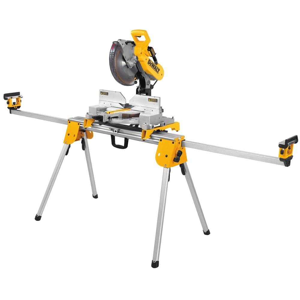 DEWALT Miter Saw Stand, Collapsible and Portable, 40” Beam, Extends up to 10 ft, Holds up to 500 lbs (DWX724),Silver DEWALT