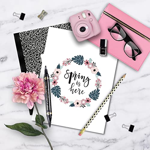 Sunshilor Dual Brush Calligraphy Pens Black Hand Lettering Pens for Beginners Writing, Art Drawing, Sketching, Illustration, Scrapbooking, Sunshilor