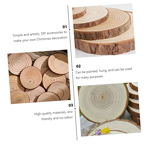 TEHAUX 50pcs Oval Wood Chips Unfinished Wood chip Unfinished Wood Shapes  for Crafts Wood Craft Material Basswood DIY Supplies Circle Labels Oval