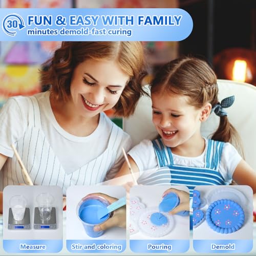 JDiction ResinCrete, 1000G Water-Based Eco-Friendly Formula, 20-30 Minutes Demold Fast Curing Eco Casting Kit for Beginners, Natural Mineral Casting JDiction