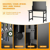 NICOMOW Heavy-Duty Wall-Mounted Workbench,Work Bench Table for Foldable,Work Benches for Garage,Utility Room,Warehouse;Folding Workbench of MDF NICOMOW