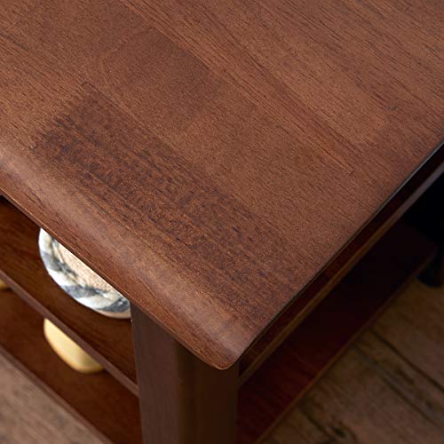 XKZG Storage Bench Wooden Shoe Bench Rustic Solid Wood Entryway Bench (Brown,31.5") XKZG