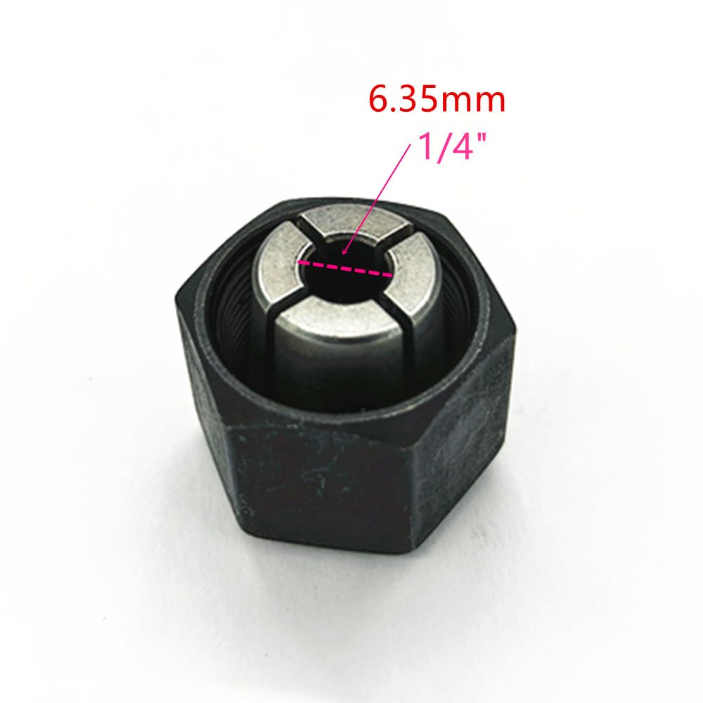 Collet And Nut 1/4-inch 6.35mm replace for Dewalt DW6214 DW616 DW618 router KIMGU