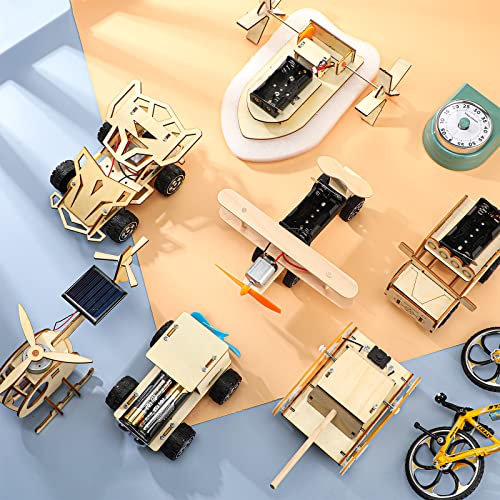 7 in 1 STEM Kit Wood Projects for Kids to Build 3D Wooden STEM Building Kit Puzzles Mechanical Car Educational Science Models Kits Building Toys for Chivao