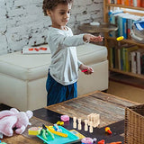 Ciieeo 20pcs DIY Painted Puppet Wooden Nutcracker DIY Unfinished People Wooden Unfinished Wooden Peg Dolls Wood peg Doll with hat Kids Dolls Wooden Ciieeo