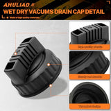 47922 Drain Cap Wet/Dry Vacs, for Shop Vac Drain Cap, New Workshop Vacuums Cleaner Replacement Parts Ahuliao