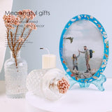 Resin Mold for Photo Frame, Picture Frame Silicone Molds with Stand Holder, Rectangle & Oval Frame Molds for Resin Casting, DIY Personalized Photo Actvty