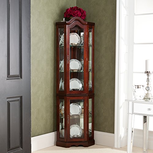 Home Decorators Collection Vitric Lighted Curio, 70" Hx21 Wx16 D, Mahogany SEI Furniture