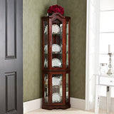 Home Decorators Collection Vitric Lighted Curio, 70" Hx21 Wx16 D, Mahogany SEI Furniture