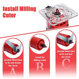 TEENO Wood Router, 650W 110V Compact Router Tools for Woodworking, 32000 RPM Hand Trim Router with 12 Pcs 1/4" Router Bits Set, 6 Variable Speeds, TEENO