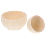 VILLCASE Unfinished Wood Bowl 2pcs Mini Wooden Bowl Unpainted Miniature Blank Bowls Natural Blank Bowl Crafts for Diy Painting Graffiti Drawing Art VILLCASE