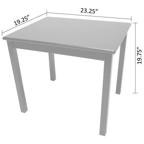 eHemco Solid Hard Wood Kids Table and Chair Set (2 Chairs Included), Unfinished, 3 Piece Set eHemco