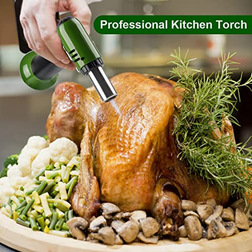 Koackl Refillable Butane Torch with Fuel Gauge & Safety Lock - Adjustable Flame - Perfect for Welding, Resin Art, & More - One-handed Operation Koackl