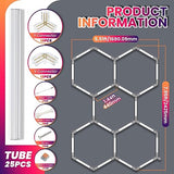 GOSLARLIT LED Garage Light Hexagon, 24 Pack Shop Detailing Lights, 144W 15950LM 6500K Daylight White, Linkable Plug-in Ceiling Light for Garage GOSLARLIT