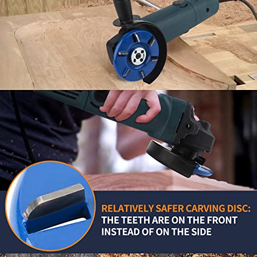 Pomsare Upgraded Wood Carving Disc Grinding Wheel, Angle Grinder Attchments Wood Shaping Disc Cutting Wheel, Grinder Wood Carving Tools for Angle Pomsare