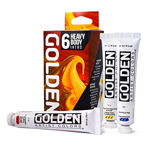 Golden Artist Colors, Heavy Body Acrylics, 6-color Intro Set Golden Artist Colors