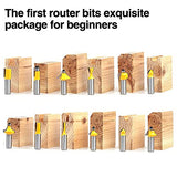 TOOLDO Router Bits 12 Pcs Set, 12 Pieces 1/2" Shank, Beginner Router Bit Kit for DIY, Woodworking Project, High Grade TOOLDO